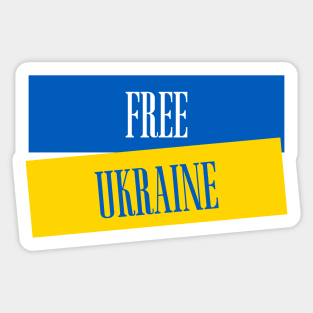 Free Ukraine - Stand With Ukraine Sticker